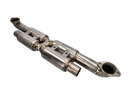 Exhaust Muffler / Silencer Titanium DesignTek for Porsche 996 Turbo (MINOR TRANSIT DAMAGE) - 99611102775, 99611102776, 99611198775, 99611198777